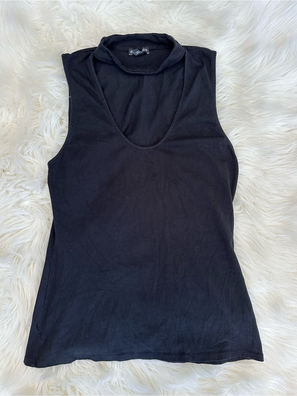 Express Black Sleeveless Scoop Neck Tank